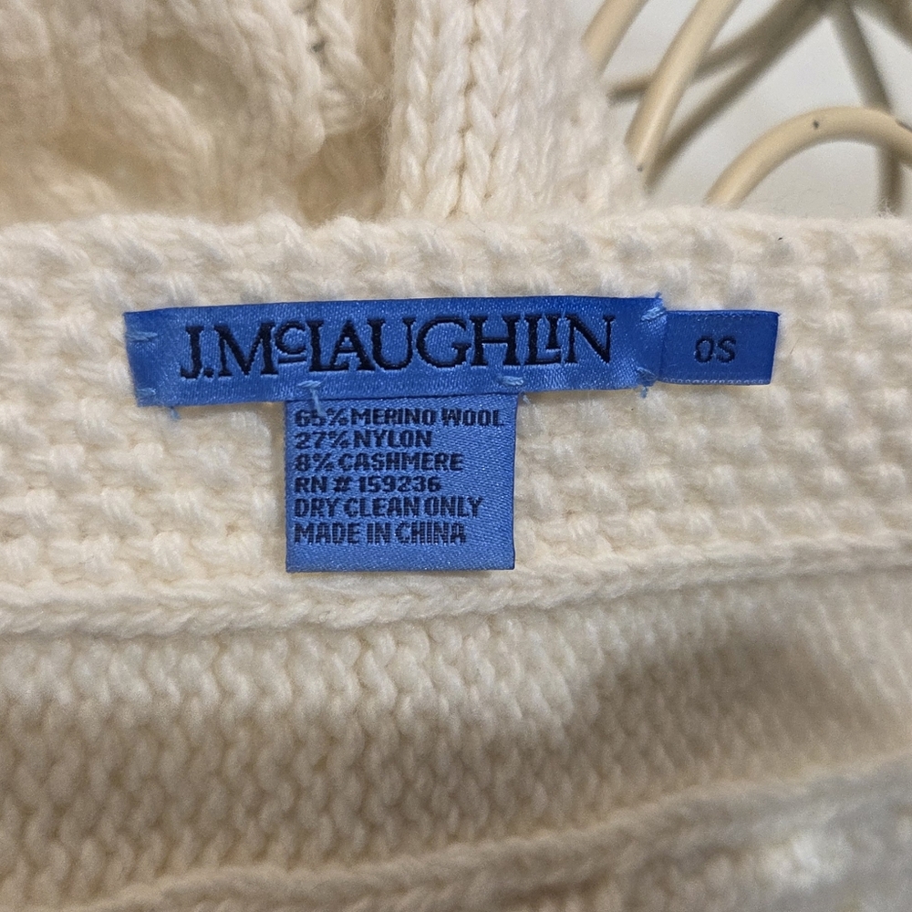 J. Mclaughlin Merino Wool & Cashmere Blend Scarf - Picture 5 of 5